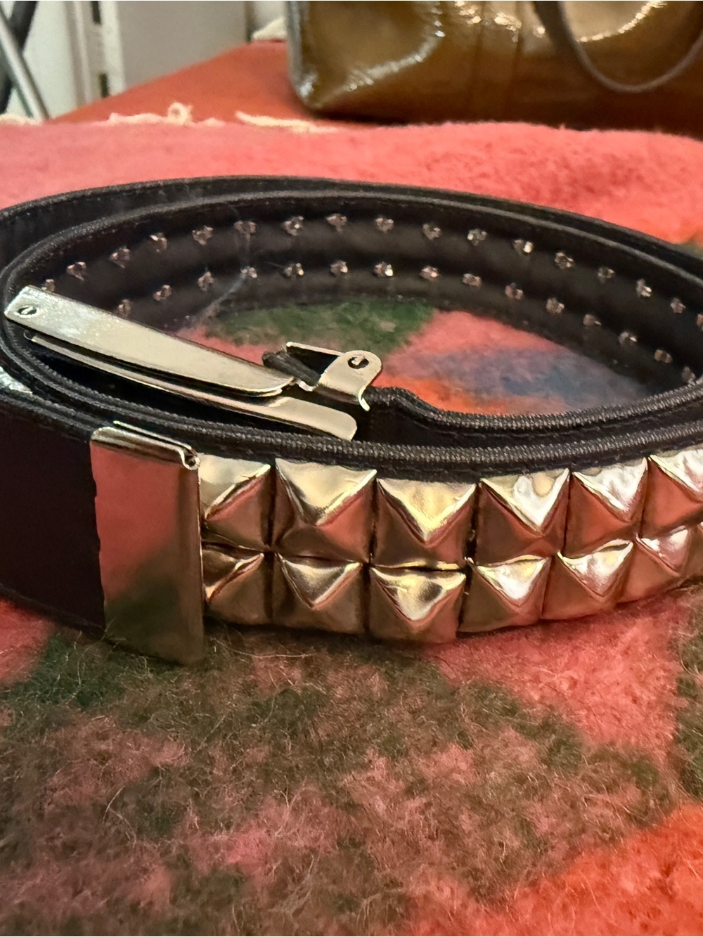Emerson Fry Black Belt with silver  Studs size small